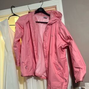 Pink rain jacket-Columbia
